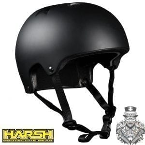 harsh matt black skate helmet