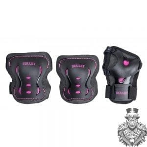 bullet kids pad set black pink