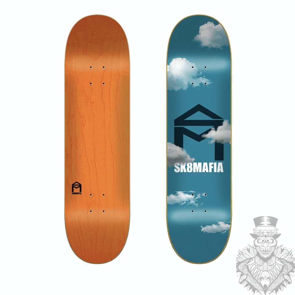 House Logo Clouds 8.0 x32 Sk8Mafia Deck Buy online from the Sk8 or Die Skate Shop