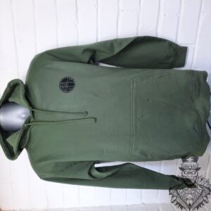 Sk8 or Die Hoodie in military green embroidered