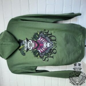 Olive Green Hoodie with Sk8 or Die Baron