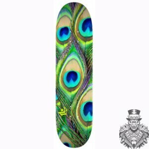 peacock feather skateboard deck